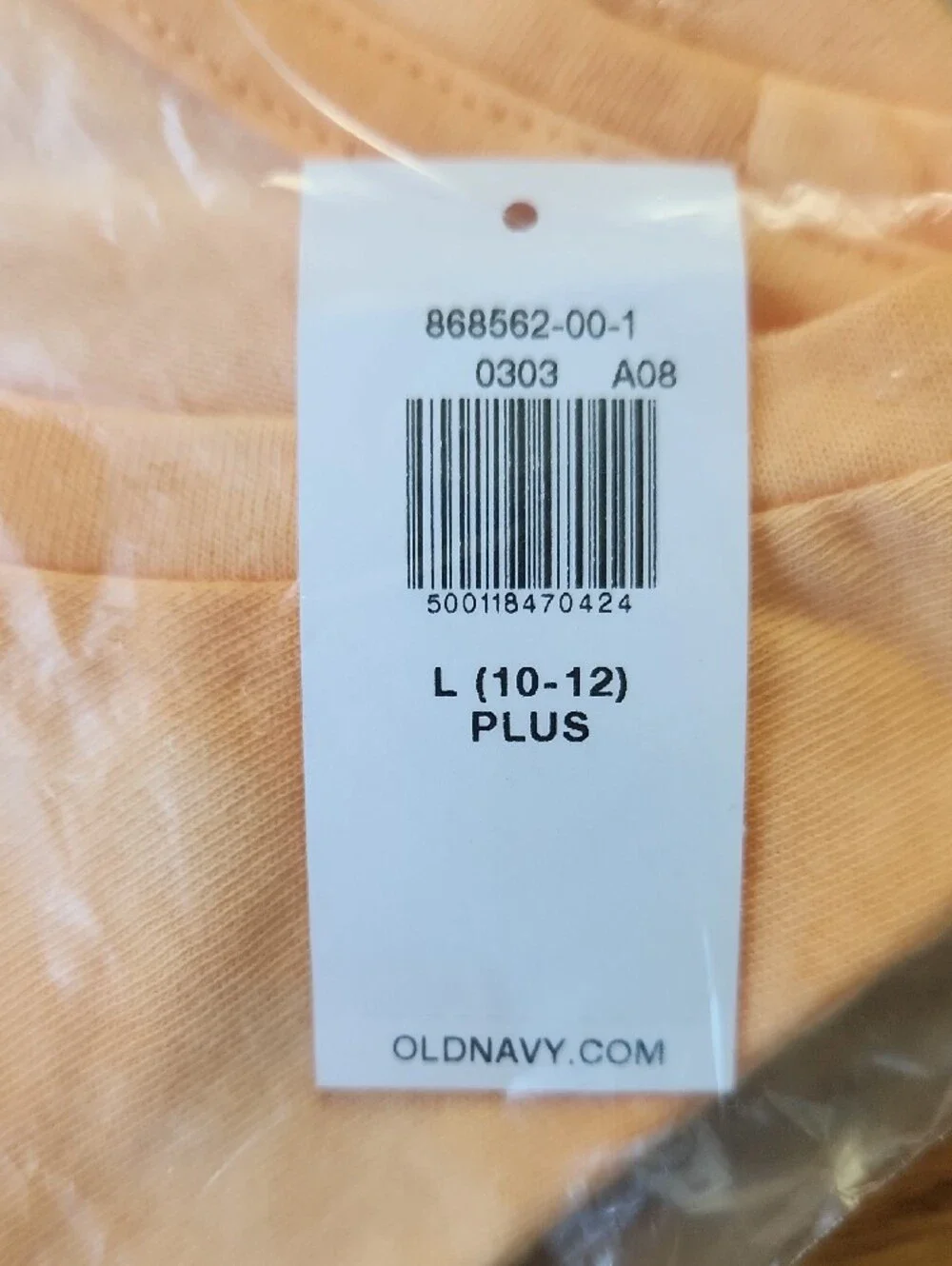 Old Navy Peach Short Sleeve Tee with White 